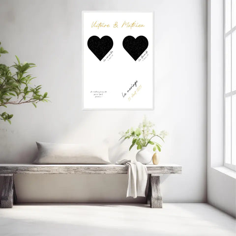 Cadre Personnalisé Couple Mariage Carte Ciel