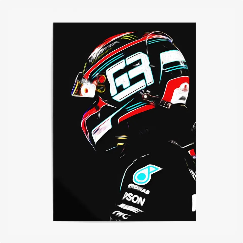 Affiche et Tableau George Russell Mercedes 2020 Formule 1