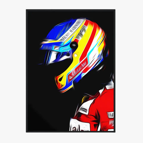 Affiche et Tableau Fernando Alonso Ferrari 2014 Formule 1