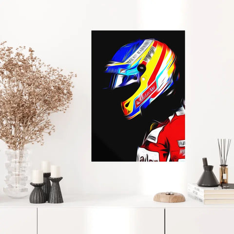 Affiche et Tableau Fernando Alonso Ferrari 2014 Formule 1