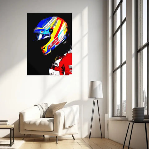 Affiche et Tableau Fernando Alonso Ferrari 2014 Formule 1