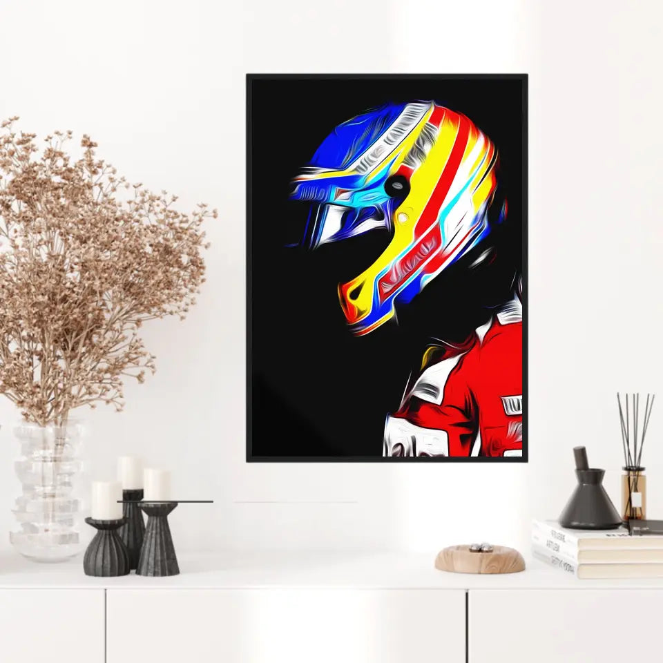 Affiche et Tableau Fernando Alonso Ferrari 2014 Formule 1