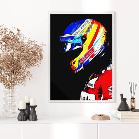 Affiche et Tableau Fernando Alonso Ferrari 2014 Formule 1