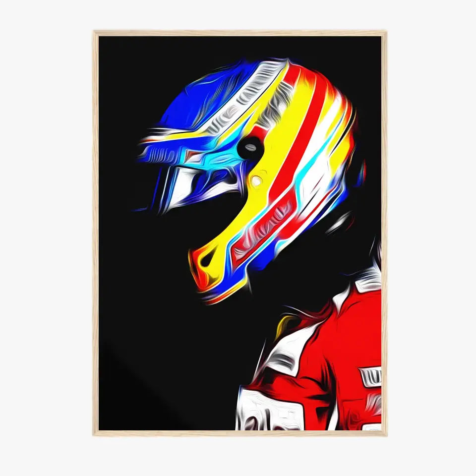 Affiche et Tableau Fernando Alonso Ferrari 2014 Formule 1