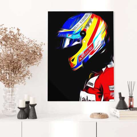 Affiche et Tableau Fernando Alonso Ferrari 2014 Formule 1