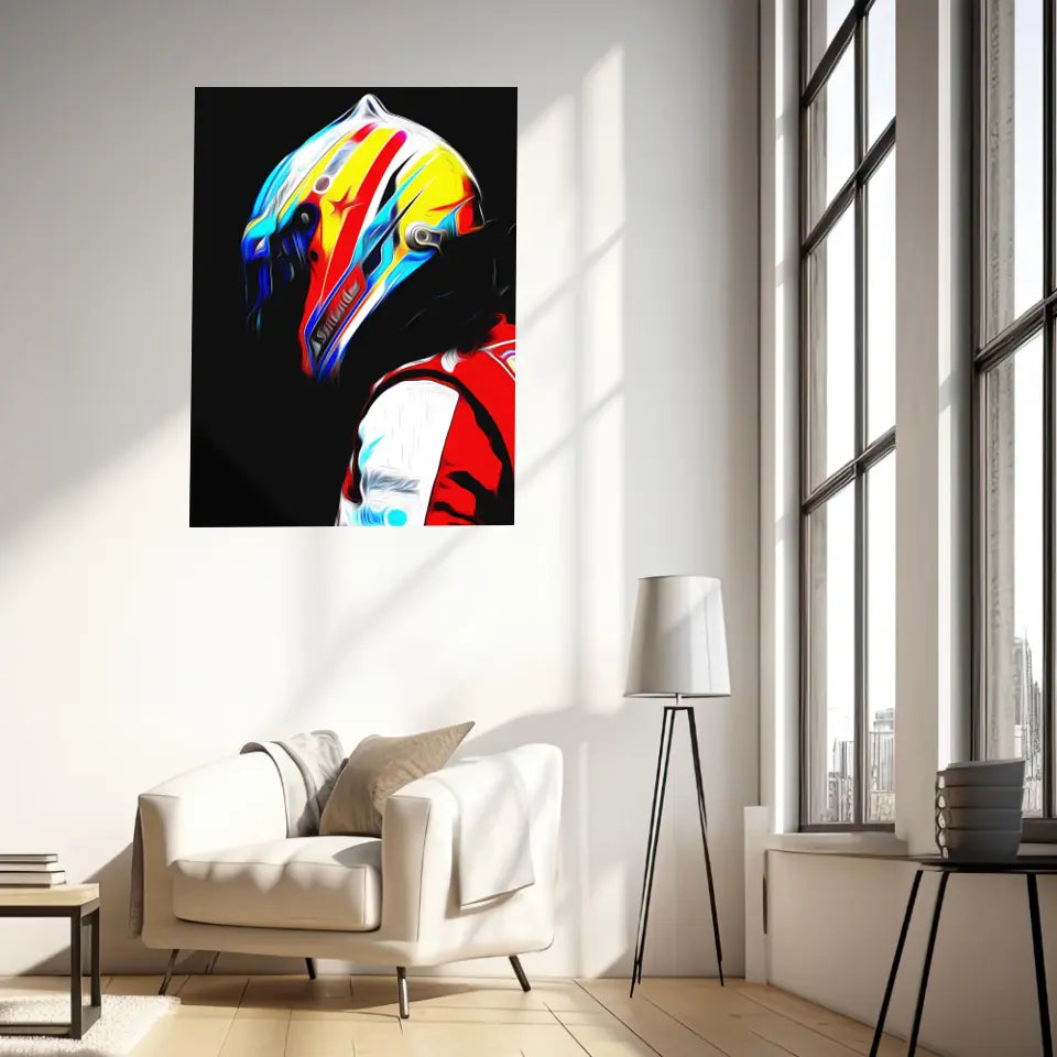 Affiche et Tableau Fernando Alonso Ferrari 2013 Formule 1