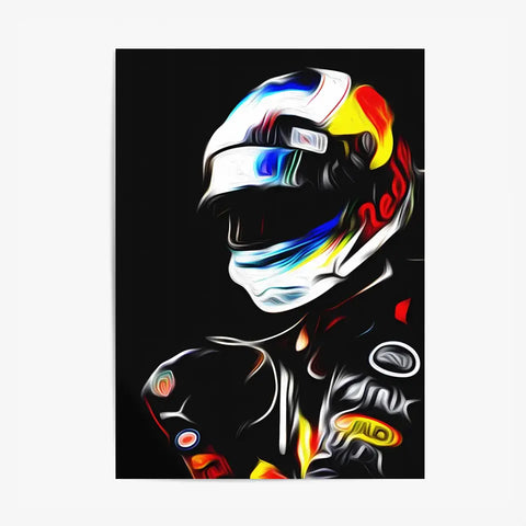 Affiche et Tableau Daniel Ricciardo Red Bull 2018 Formule 1