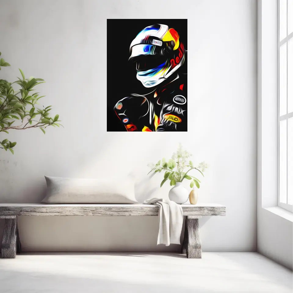 Affiche et Tableau Daniel Ricciardo Red Bull 2018 Formule 1