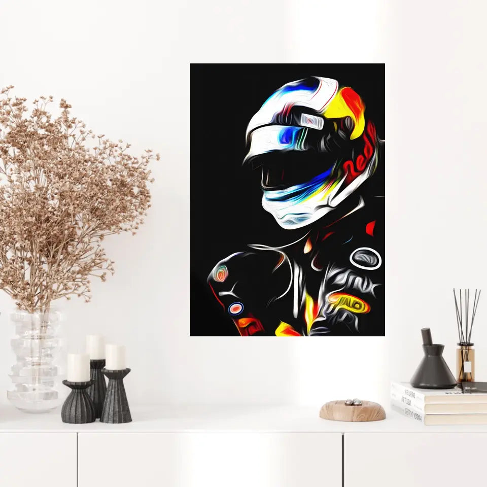 Affiche et Tableau Daniel Ricciardo Red Bull 2018 Formule 1