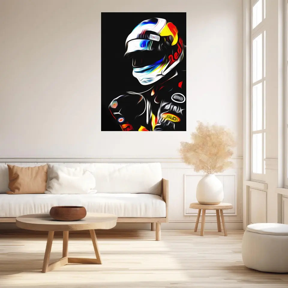 Affiche et Tableau Daniel Ricciardo Red Bull 2018 Formule 1