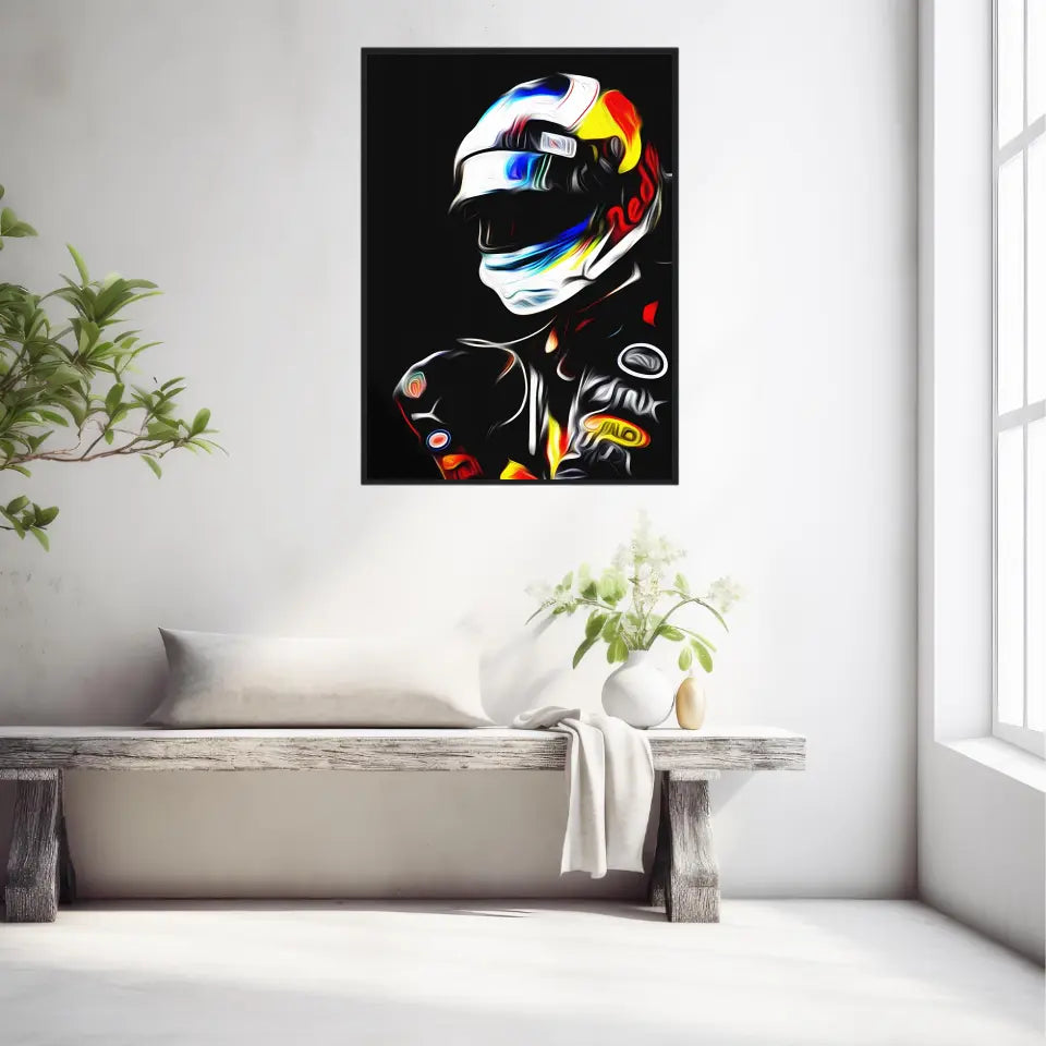 Affiche et Tableau Daniel Ricciardo Red Bull 2018 Formule 1