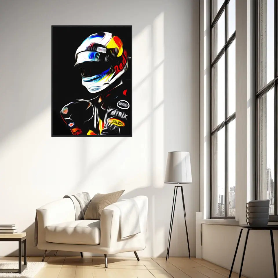 Affiche et Tableau Daniel Ricciardo Red Bull 2018 Formule 1