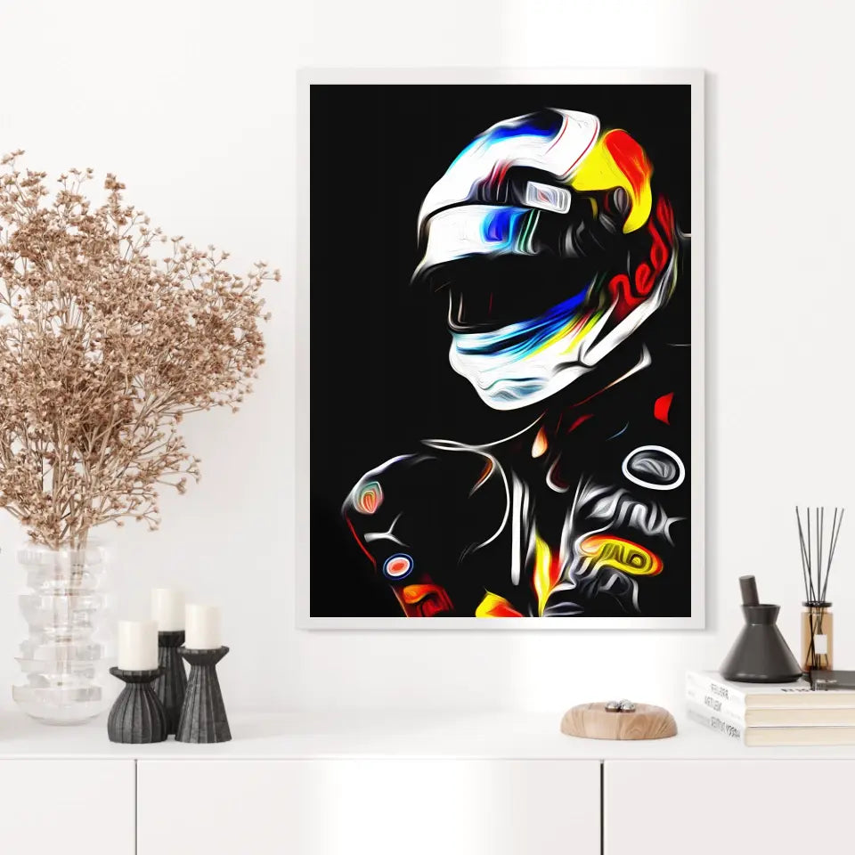 Affiche et Tableau Daniel Ricciardo Red Bull 2018 Formule 1