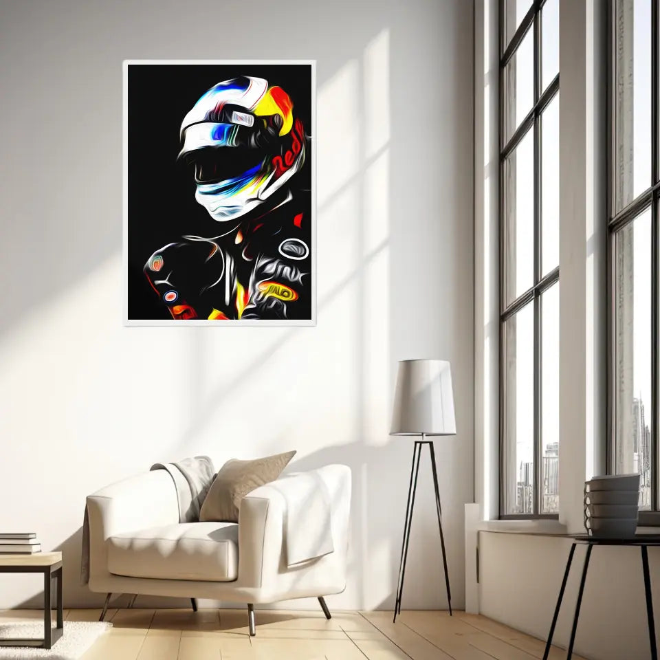Affiche et Tableau Daniel Ricciardo Red Bull 2018 Formule 1