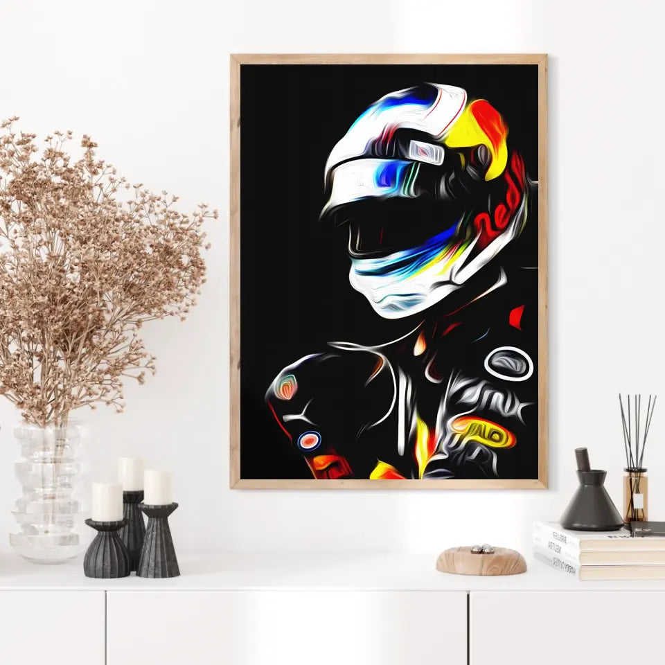 Affiche et Tableau Daniel Ricciardo Red Bull 2018 Formule 1