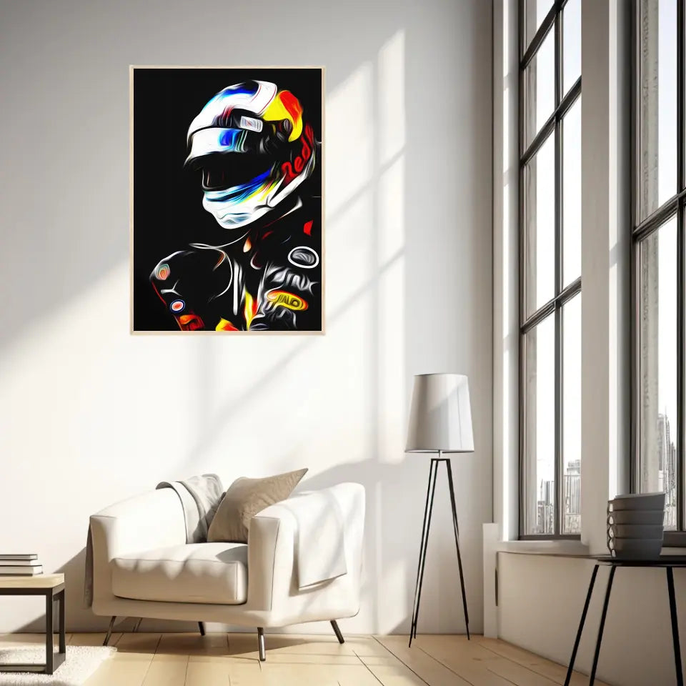 Affiche et Tableau Daniel Ricciardo Red Bull 2018 Formule 1