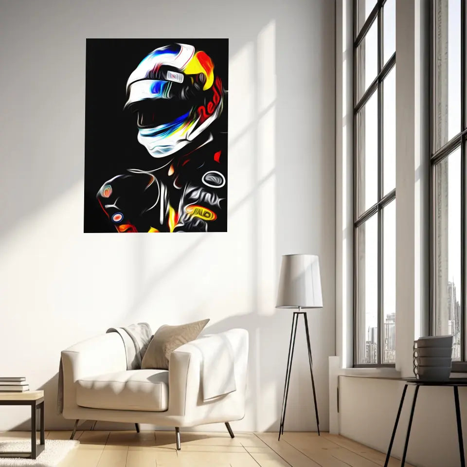 Affiche et Tableau Daniel Ricciardo Red Bull 2018 Formule 1