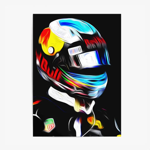 Affiche et Tableau Daniel Ricciardo RedBull 2017 Formule 1