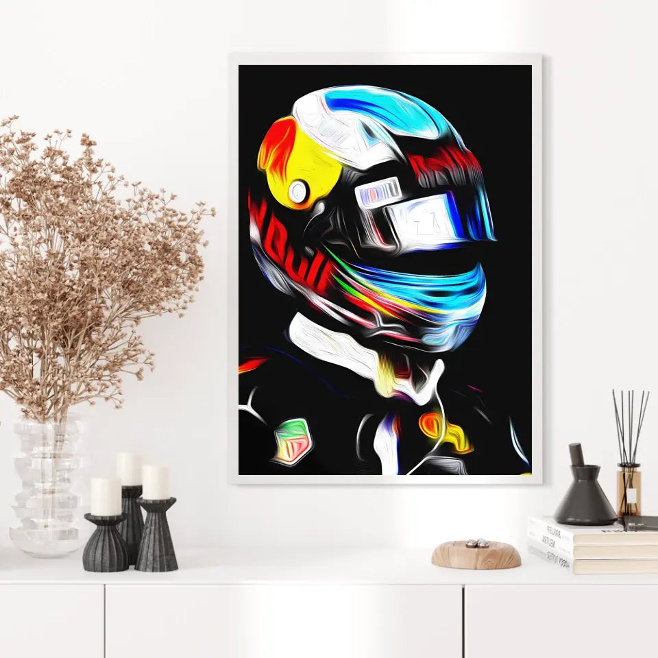 Affiche et Tableau Daniel Ricciardo RedBull 2017 Formule 1
