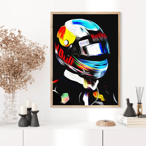 Affiche et Tableau Daniel Ricciardo RedBull 2017 Formule 1