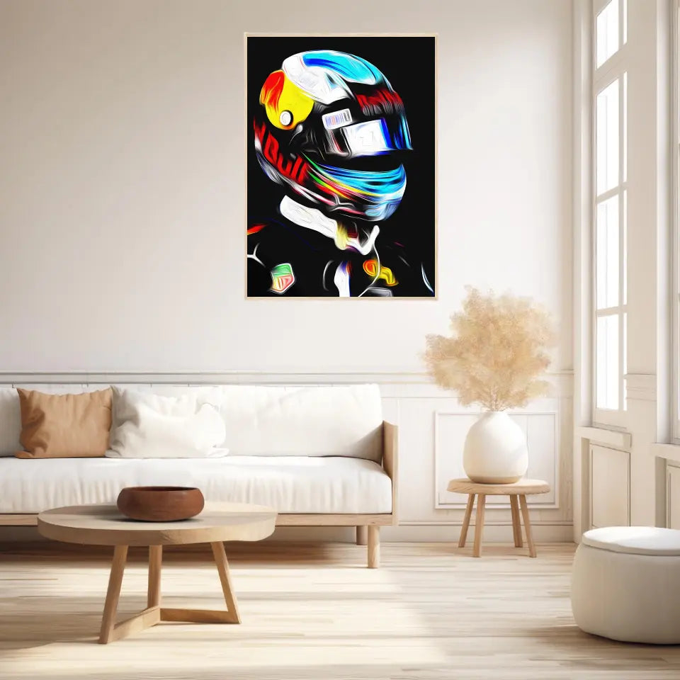 Affiche et Tableau Daniel Ricciardo RedBull 2017 Formule 1