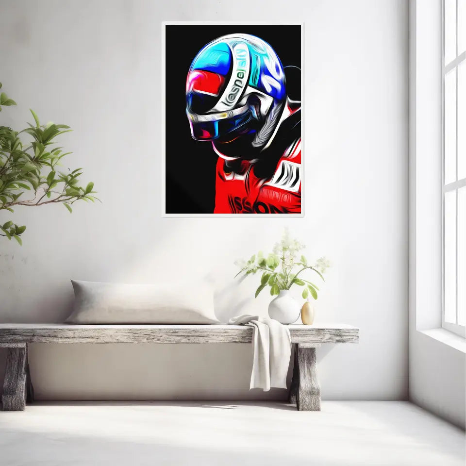Affiche et Tableau Charles Leclerc Ferrari 2021 Monaco Formule 1