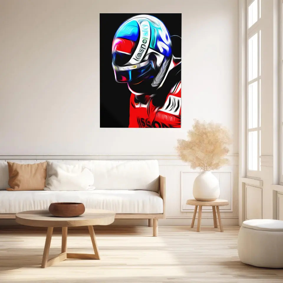 Affiche et Tableau Charles Leclerc Ferrari 2021 Monaco Formule 1