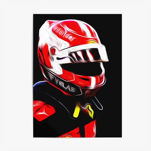 Affiche et Tableau Charles Leclerc Ferrari 2022 Formule 1