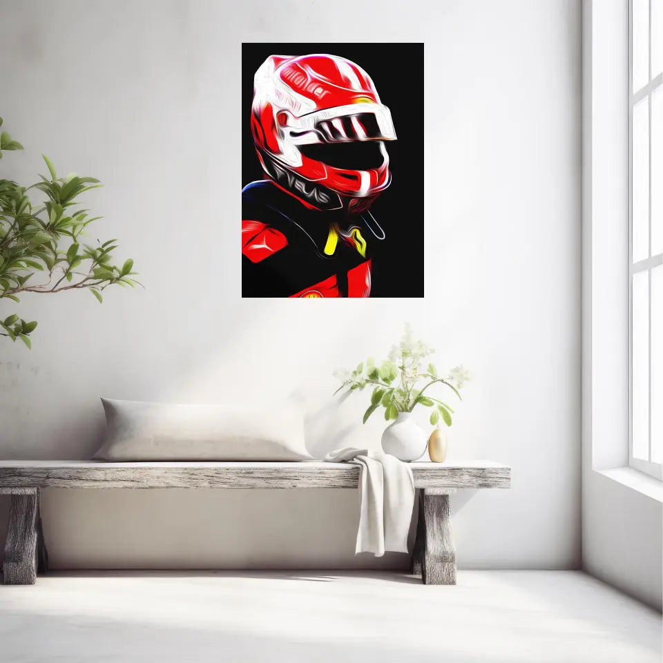 Affiche et Tableau Charles Leclerc Ferrari 2022 Formule 1