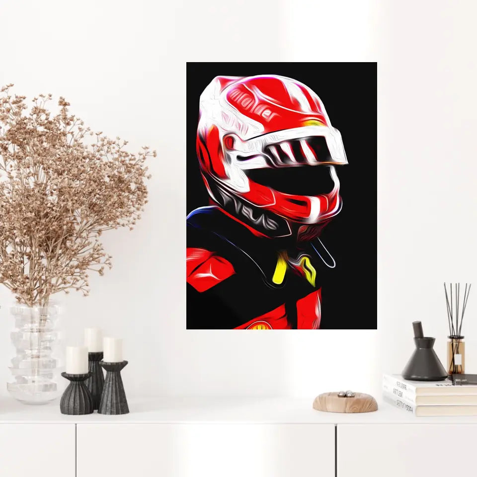Affiche et Tableau Charles Leclerc Ferrari 2022 Formule 1