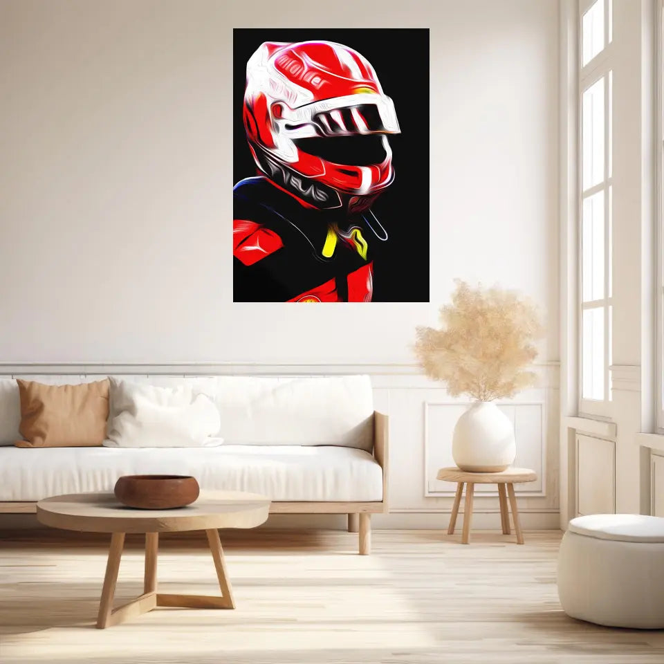 Affiche et Tableau Charles Leclerc Ferrari 2022 Formule 1