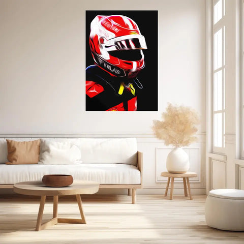 Affiche et Tableau Charles Leclerc Ferrari 2022 Formule 1