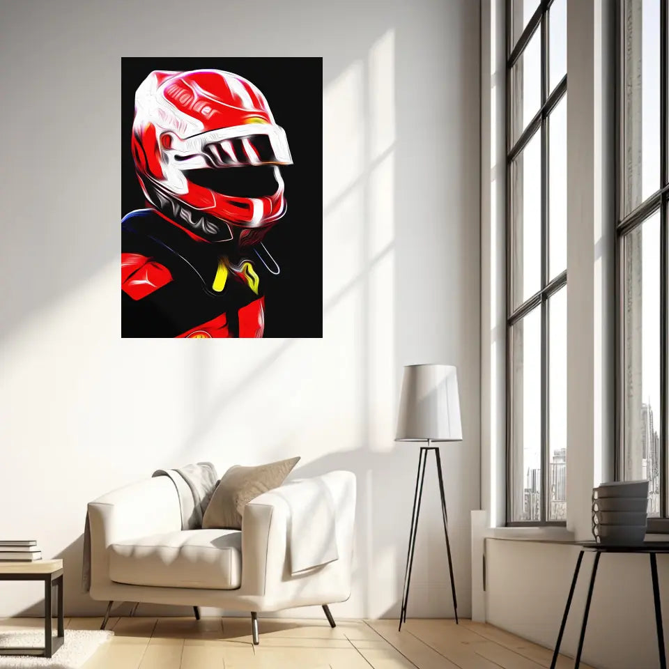 Affiche et Tableau Charles Leclerc Ferrari 2022 Formule 1
