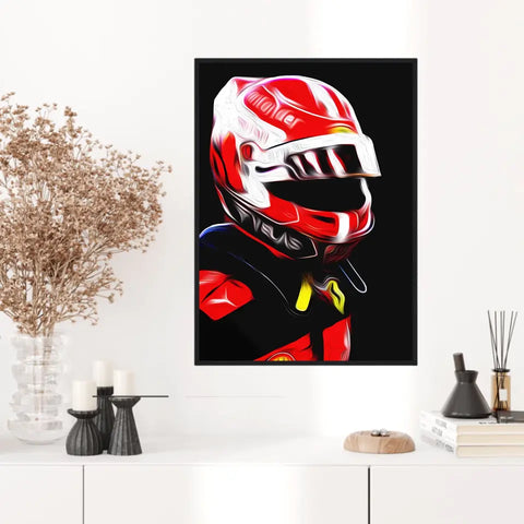 Affiche et Tableau Charles Leclerc Ferrari 2022 Formule 1