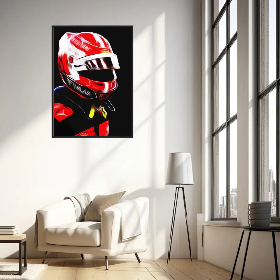 Affiche et Tableau Charles Leclerc Ferrari 2022 Formule 1
