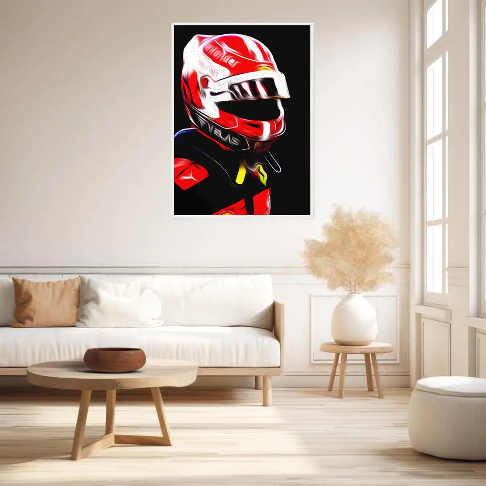 Affiche et Tableau Charles Leclerc Ferrari 2022 Formule 1