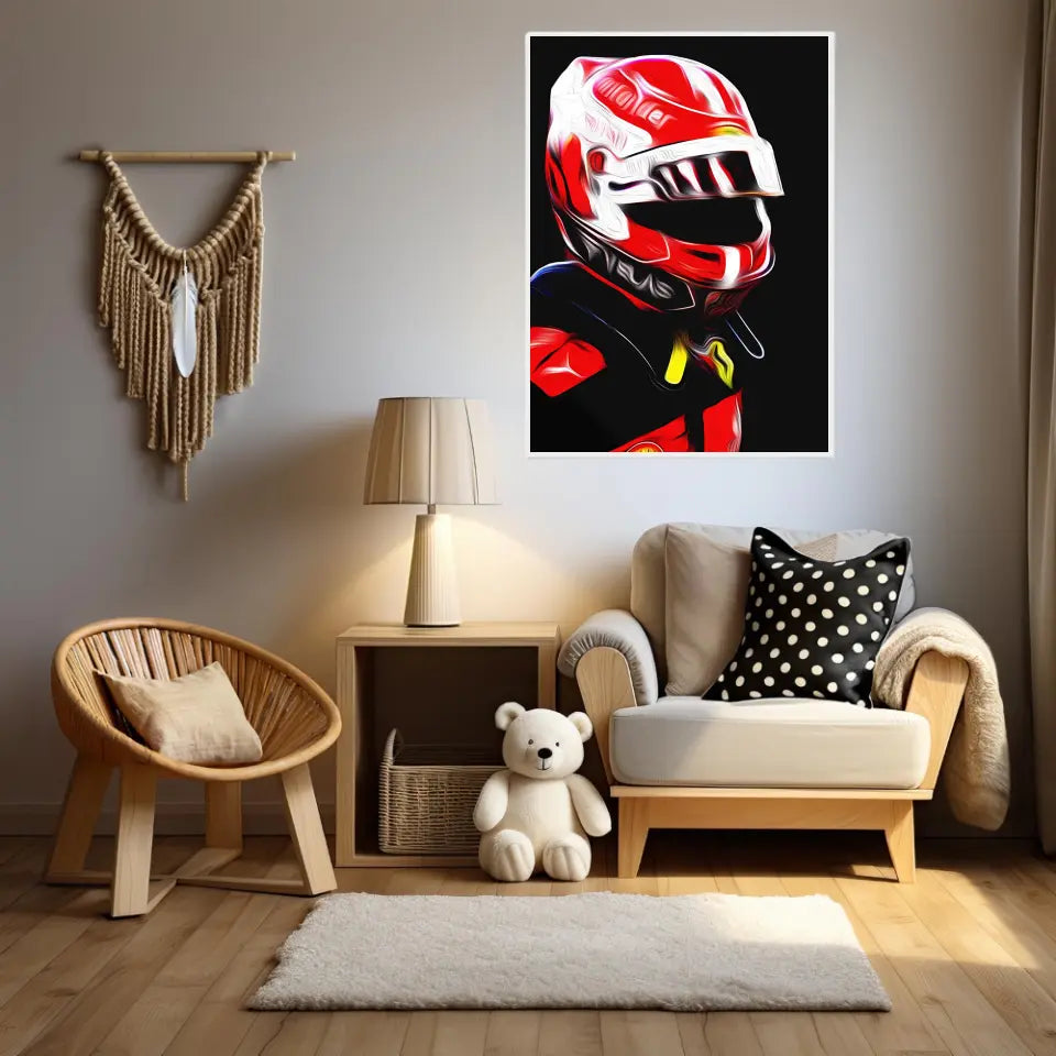 Affiche et Tableau Charles Leclerc Ferrari 2022 Formule 1