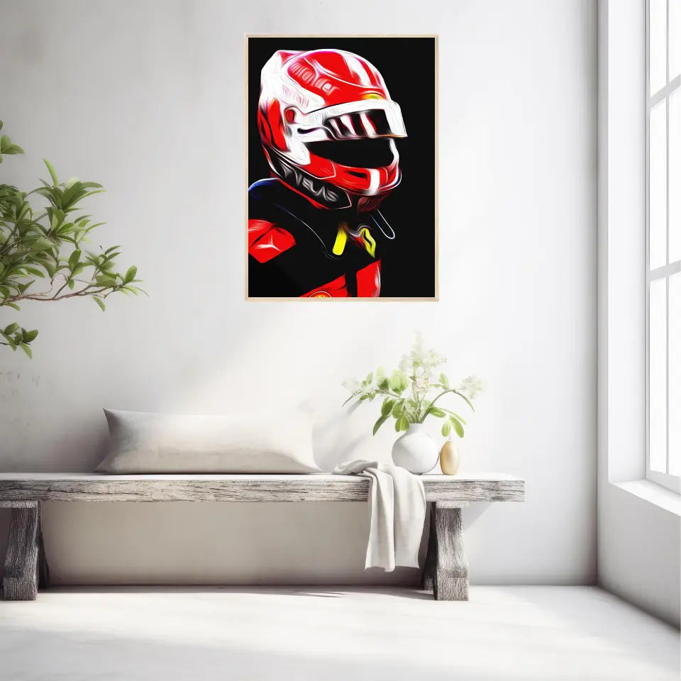 Affiche et Tableau Charles Leclerc Ferrari 2022 Formule 1