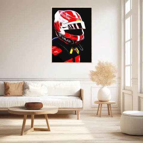Affiche et Tableau Charles Leclerc Ferrari 2022 Formule 1