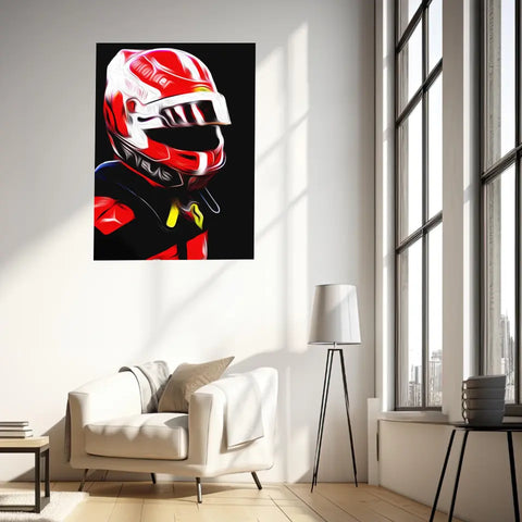 Affiche et Tableau Charles Leclerc Ferrari 2022 Formule 1