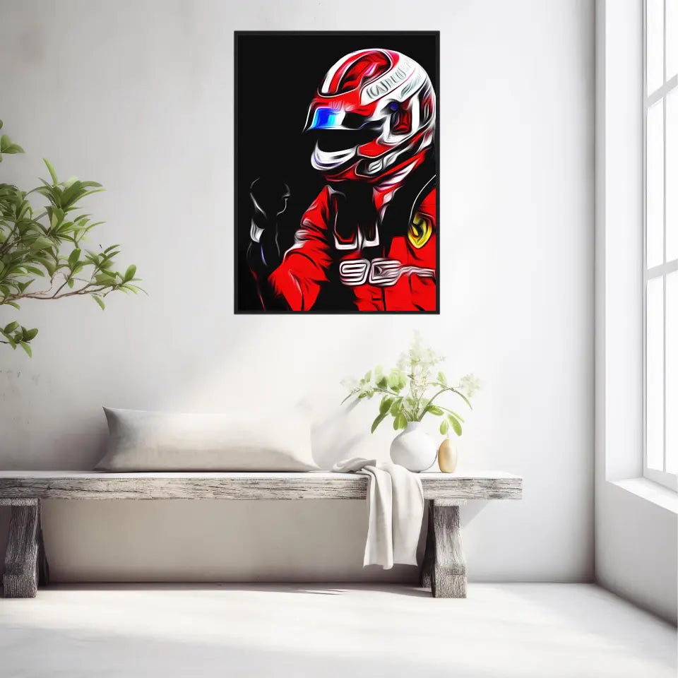 Affiche et Tableau Charles Leclerc Ferrari 2019 Formule 1
