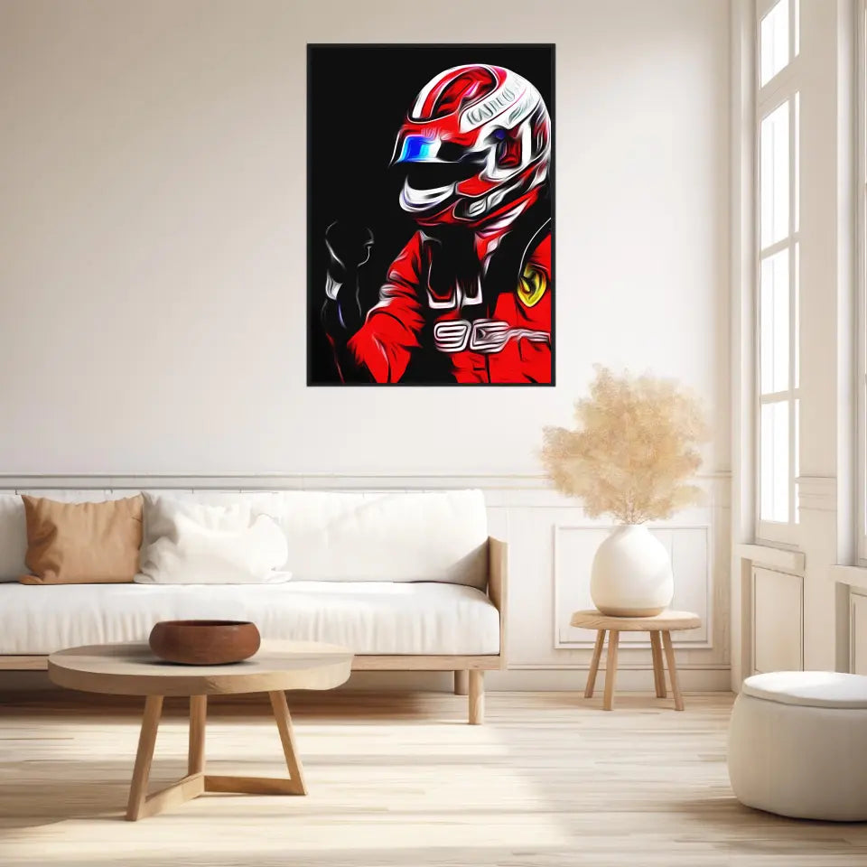 Affiche et Tableau Charles Leclerc Ferrari 2019 Formule 1
