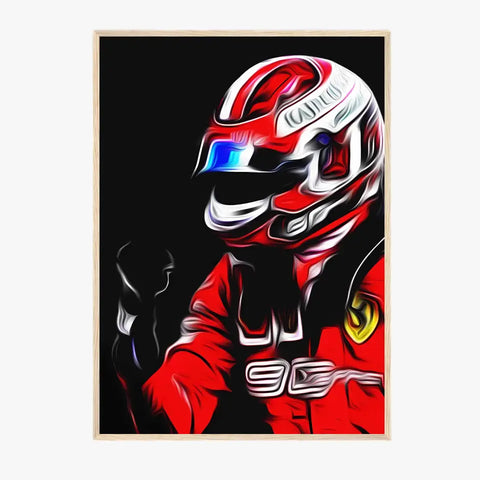 Affiche et Tableau Charles Leclerc Ferrari 2019 Formule 1