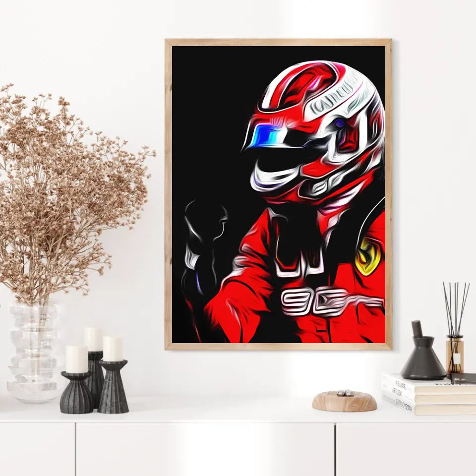 Affiche et Tableau Charles Leclerc Ferrari 2019 Formule 1
