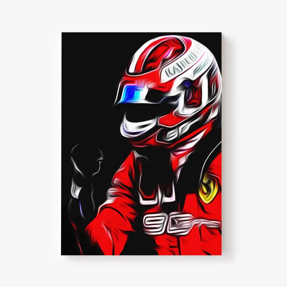 Affiche et Tableau Charles Leclerc Ferrari 2019 Formule 1