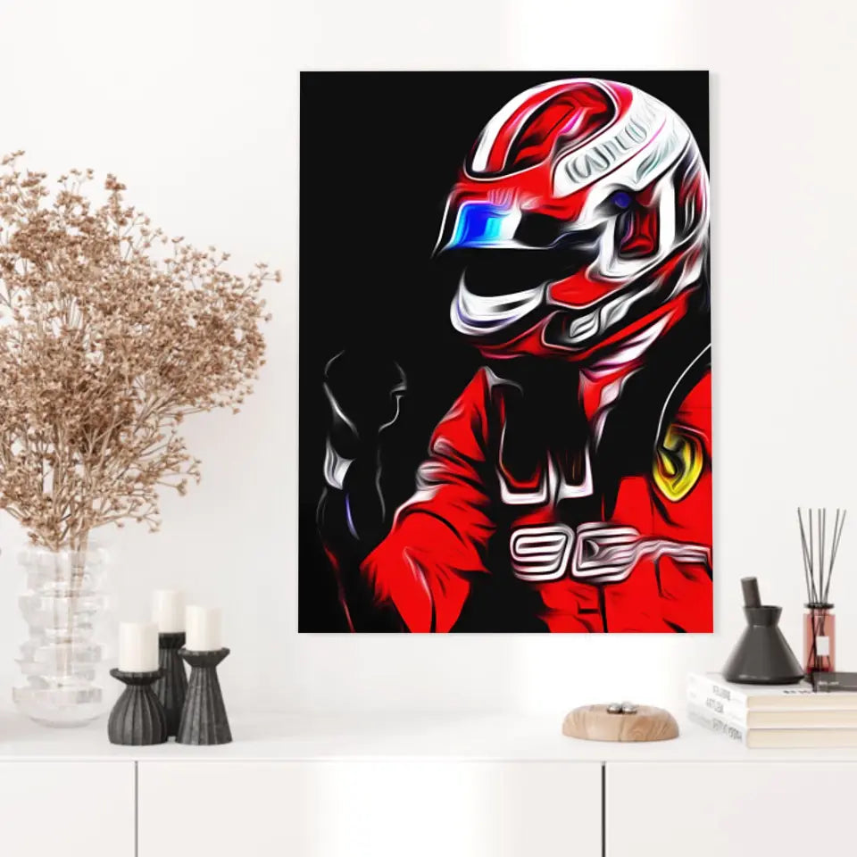 Affiche et Tableau Charles Leclerc Ferrari 2019 Formule 1