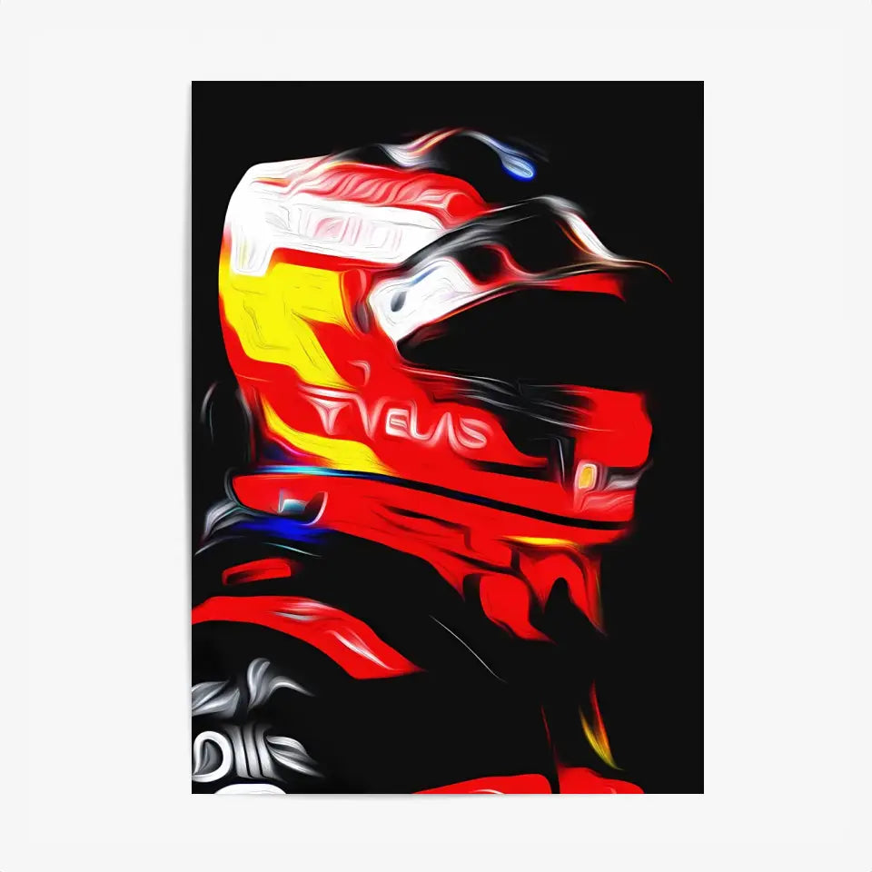 Affiche et Tableau Carlos Sainz Ferrari 2022 Formule 1