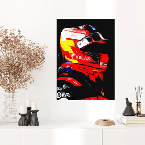 Affiche et Tableau Carlos Sainz Ferrari 2022 Formule 1