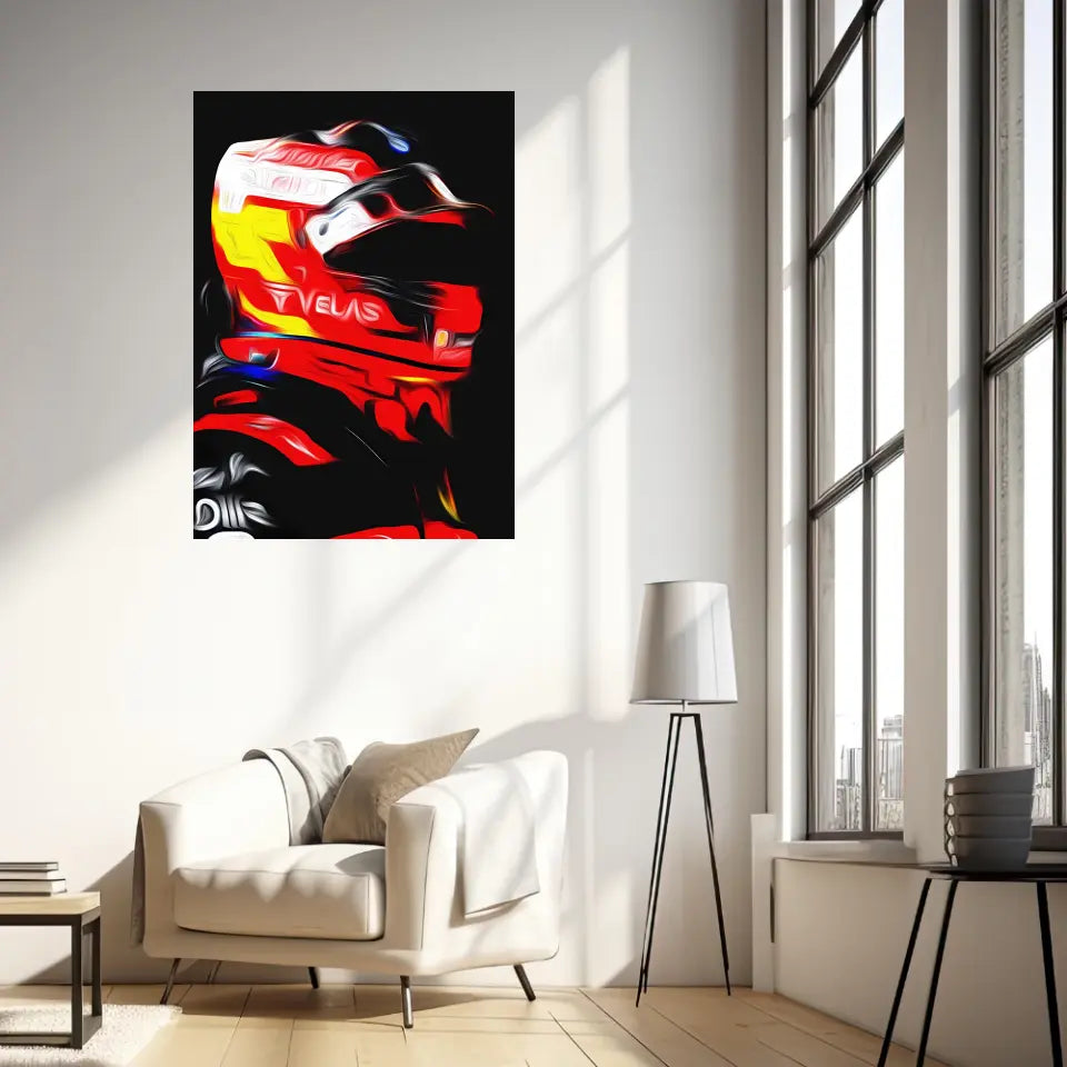 Affiche et Tableau Carlos Sainz Ferrari 2022 Formule 1