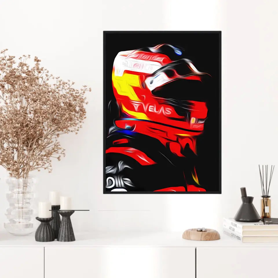 Affiche et Tableau Carlos Sainz Ferrari 2022 Formule 1